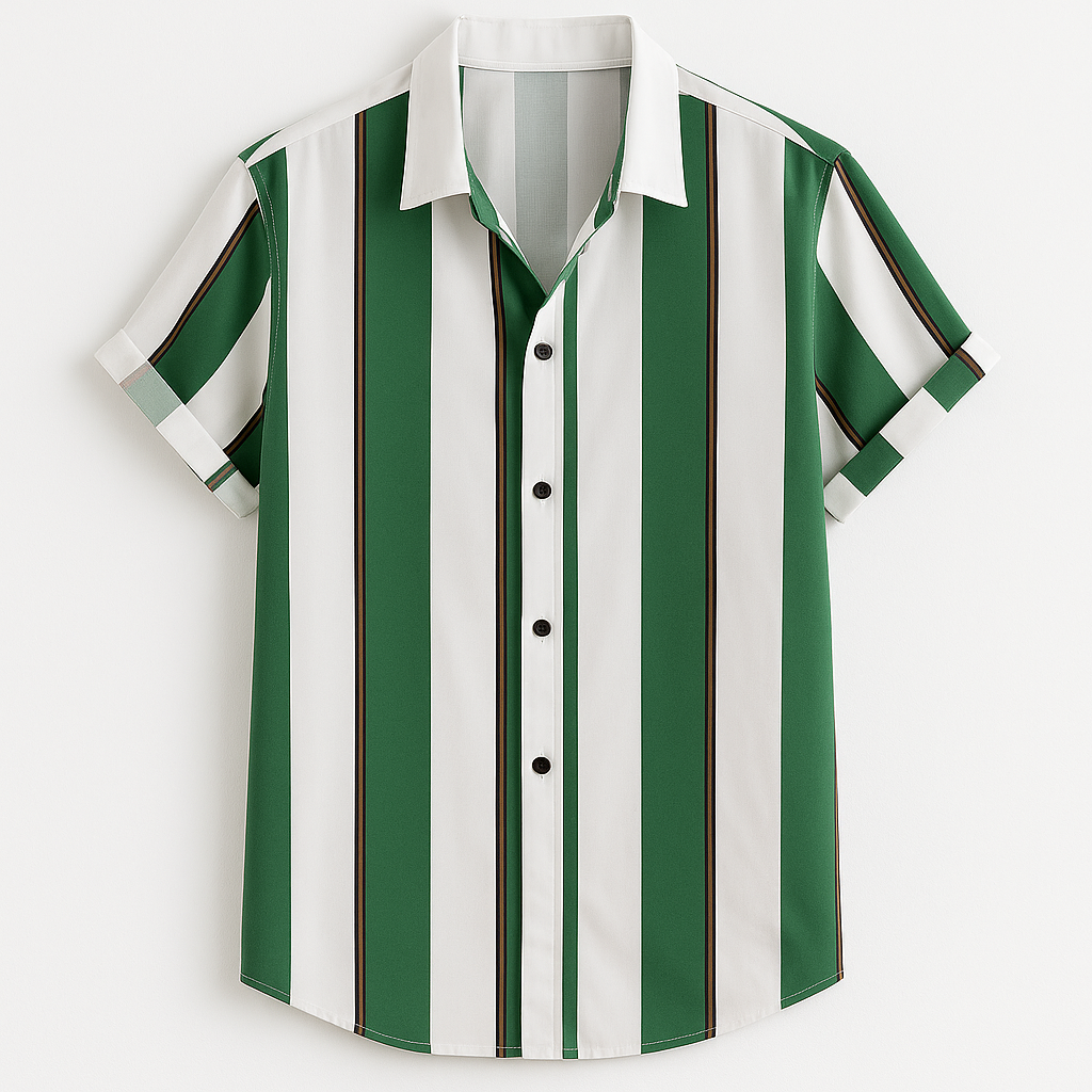 en’s Striped Short Sleeve Shirt