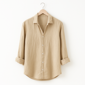 Men's Casual Fashion Cotton And Linen Slim-fit Shirt