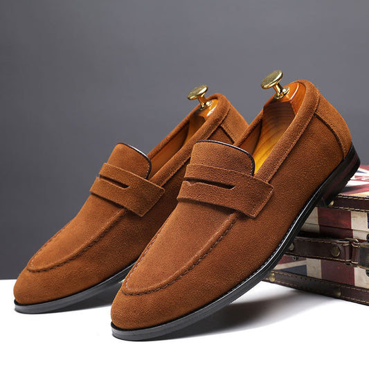 Nubuck leather moccasins